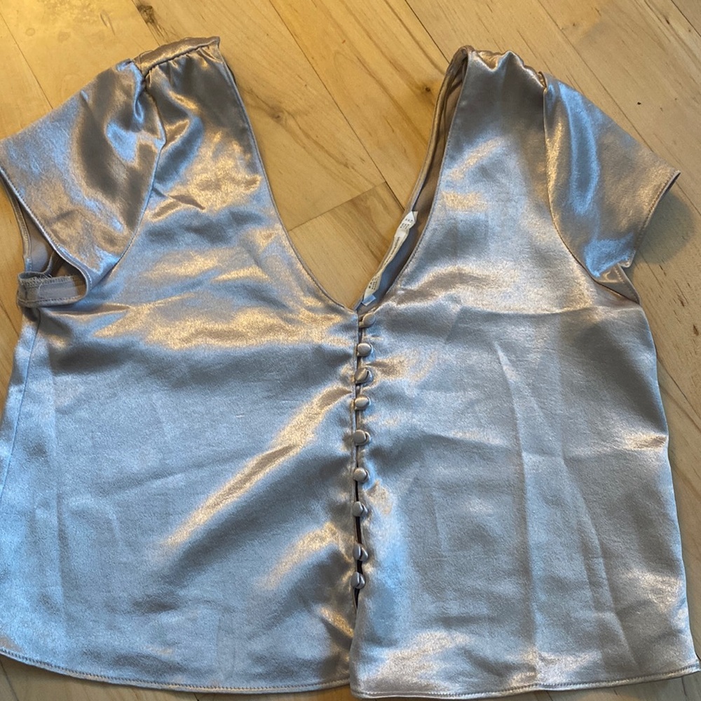 Zara metallic crop top